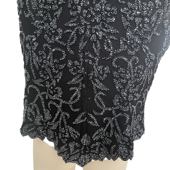 J Kara Black Beaded Sleeveless Formal Blouse sz XXL - Picture 3 of 7